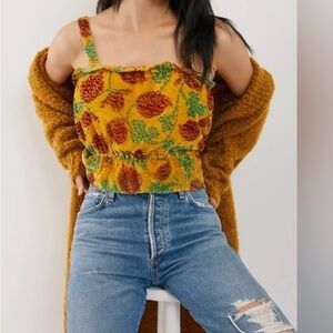 Anthropologie Felipa cropped velvet tank size xs